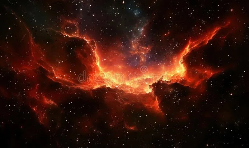 Red nebula background